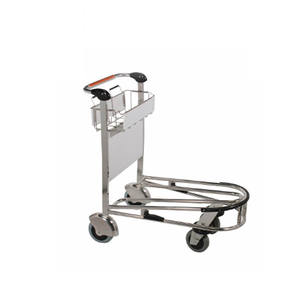 Handrem Rvs Luchthaven Bagage Trolley Winkelwagen/Luchthaven Bagage Trolley Met Auto Brake - Product Image 1