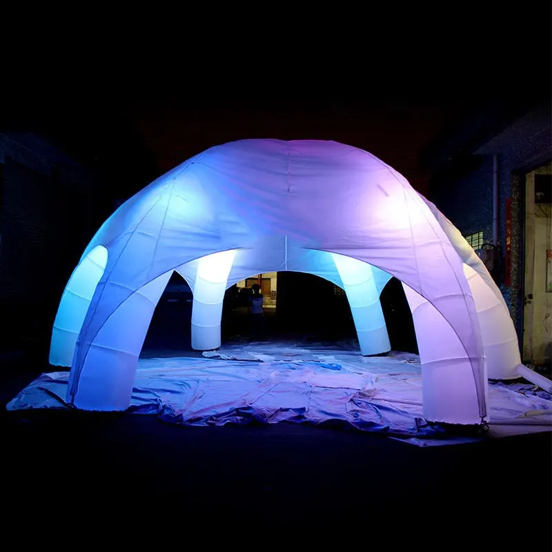 Led Inflatable Spider Tent Portable Camping Gazebo Large Trade Show Canopy