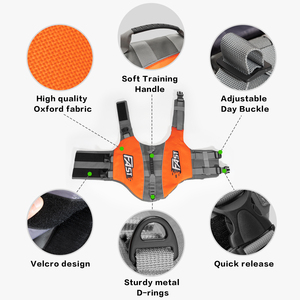 HanYang-Chaleco salvavidas para perros, chaleco salvavidas ajustable con asa de rescate, chaleco flotante para perros pequeños, medianos y grandes, OEM - Product Image 5