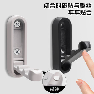 Zinc Alloy Foldable Coat Hook Wall Mounted Minimalist Design For <b>Clothes</b> Hats Shoes Bags Storage Hardware - Product Image 4