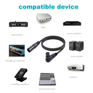 3pin จากโรงงานสาย XLR 90องศา<span class=keywords><strong>สาย</strong></span>สัญญาณเสียง XLR 24AWG คุณภาพสูงสายไมโครโฟนชุบนิกเกิล XLR ตัวผู้ไปยังตัวเมีย - Product Image 3