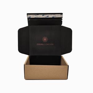 Large Size Custom Adhesive Sticker Closure Corrugated Shipping <strong>Box</strong> Cosmetic Makeup Product Zip <strong>Lock</strong> Mailer <strong>Boxe</strong> Packaging - Product Image 3