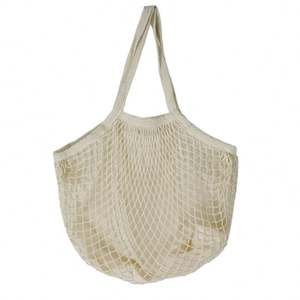 Sac de courses en filet de coton réutilisable écologique, sac de marché écologique pour fruits et légumes, pour les courses et les cadeaux - Product Image 1