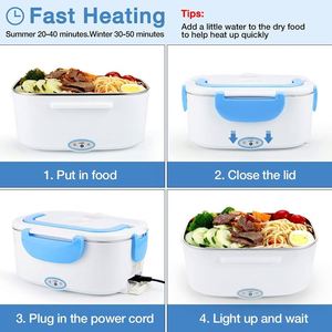 110V/220V Home Self Heating <b>Lunch</b> <b>Box</b> Electric <b>Lunch</b> <b>Box</b> Portable Mini - Product Image 2