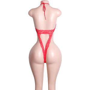 Ensemble de lingerie teddy en dentelle transparente à lacets, mini-robe à bretelles, costume de <span class=keywords><strong>danseuse</strong></span> <span class=keywords><strong>érotique</strong></span>, tenue de club, tenue de pole dance, strass exotique - Product Image 6