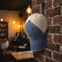 Gorra Trucker Vintage de Sarga de Algodón Lavado Personalizada al por Mayor, Regalo Corporativo, Logotipo de Marca, Parche Impreso por Transferencia Térmica, Parte Trasera de Malla Sin Estructura