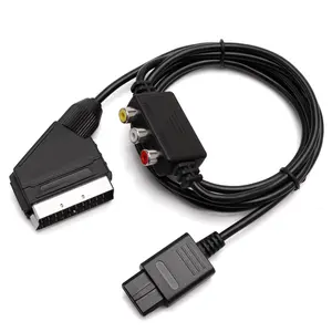 1.8m RGB AV Audio Video Cable for Gamecube for NGC Console HD AV Scart Lead TV RGB Cable