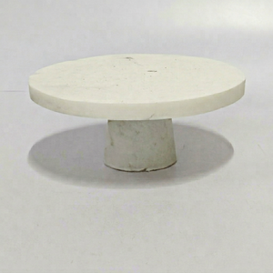 Support décoratif rond en marbre, design minimaliste, pour salon, utilisation intérieure, accent de mobilier durable - Product Image 1