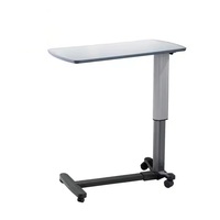 Table de chevet réglable supérieure mobile d'ABS au-dessus de la table de lit avec des roues pour l'hôpital