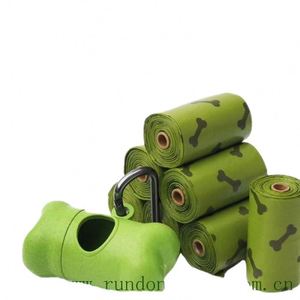 Rouleaux de recharge pour distributeur, biodégradables, compostables, résistants à l'humidité, parfumés sur mesure, écologiques, sacs à déjections canines jetables en amidon de maïs - Product Image 5