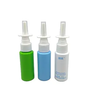 1oz 30ml düz omuz yeşil pembe opak plastik burun sprey şişe tıbbi sıvı kişisel bakım kabı