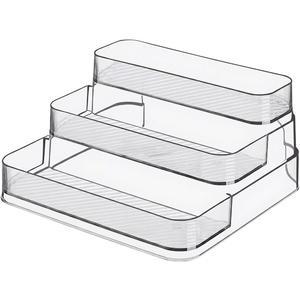 Adjustable Transparent PET Spice Jar Organizer <b>Kitchen</b> Accessories <b>for</b> Stepped <b>Storage</b> Rack Cosmetics Spice <b>Storage</b> - Product Image 1