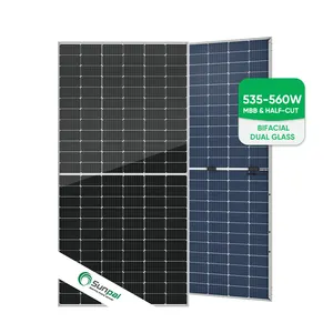 Sunpal 535W 540W 545W 550W 555W 560W pannelli solari fotovoltaici bifacciali monocristallini prezzo dalla cina