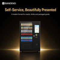 BANDENG 6610Pro 22T, Expendedora Automática con Pantalla Táctil, Emparejamiento Automático, Almacenamiento de Bebidas y Snacks a 4°C a 25°C, 1950 mm de Altura y 1330 mm de Ancho