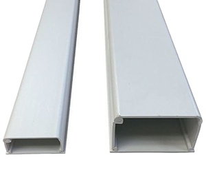 Concealer de câble de gestion de câble en PVC blanc Conduits de câblage solides ronds et fendus en plastique - Product Image 3