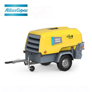 Compresseur d'air mobile diesel Atlas Copco complet, 7 bars, moteur Kubota, compatible avec <span class=keywords><strong>marteau</strong></span> pneumatique pour l'exploitation minière - Product Image 1