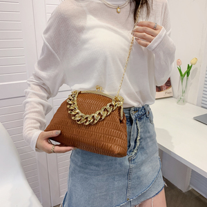 Sac à main de soirée pour femme avec chaîne tressée et doublure <span class=keywords><strong>en</strong></span> cuir PU, sac à bandoulière pour femme - Product Image 3