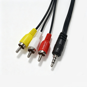 สายเคเบิล AUX แบบกำหนดเอง ขนาด 3.5 มม. 1/8" <span class=keywords><strong>TRRS</strong></span> เป็น 3 หัว <span class=keywords><strong>RCA</strong></span> ตัวผู้ สำหรับทีวี MP3 แท็บเล็ต ลำโพง โฮมเธียเตอร์ - Product Image 2