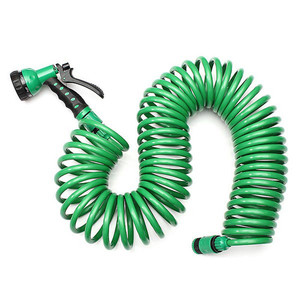 <b>EVA</b> Spring Water Hose With Spray Gun For Garden Watering And Car Wash 25 Ft Telescopic Design High Pressure Multi Function - Product Image 1