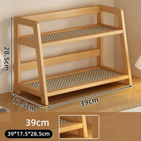 Étagère double couche pour le rangement de bureau Étagère de présentation pour la décoration de la maison 2 étages pour le comptoir de la maison Cuisine Bureau Bureau