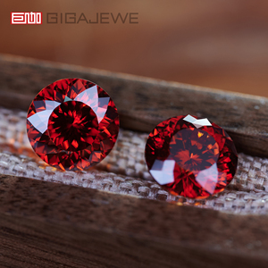 GIGAJEWE <span class=keywords><strong>Nova</strong></span> Màu Đỏ Bồ Đào Nha Cắt Tròn Lỏng Moissanite Cho Bộ Trang Sức - Product Image 3