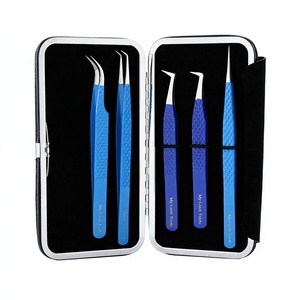 แหนบปลายขนตาแบบเส้นใยสำหรับการต่อขนตาแหนบทรงตรงแบบบาง75 90องศา - Product Image 1