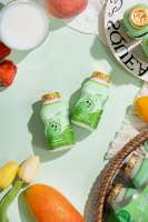 Vente en gros de boisson yaourt saine saveur originale avec banane et pomme lait en poudre 40 bouteilles emballées dans une boîte tasse