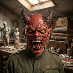 Máscara <span class=keywords><strong>de</strong></span> Látex <span class=keywords><strong>de</strong></span> Demonio <span class=keywords><strong>Diablo</strong></span> Rojo <span class=keywords><strong>con</strong></span> <span class=keywords><strong>Cuernos</strong></span> - Máscara <span class=keywords><strong>de</strong></span> Terror <span class=keywords><strong>de</strong></span> Cara Completa para Halloween, Cosplay y Fiestas <span class=keywords><strong>de</strong></span> Casas Encantadas - Product Image 4