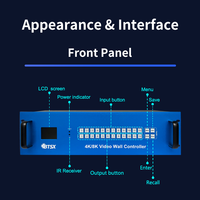 Pengontrol Video Wall 4K60 12 Input 12 Output Mendukung Kontrol Web RS-232 1X10 3X3 Video Wall untuk Layar Komersial dan Periklanan