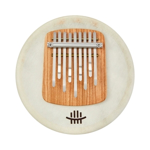 Wholesale 9 Key Round <b>Drum</b> Kalimba Solid Wood Thumb Piano Sheepskin <b>Drum</b> Surface Finger Piano - Product Image 2
