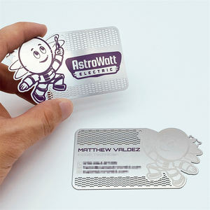 Cartes de visite de visite de visite de visite de luxe en aluminium anodisé en acier inoxydable et métal avec impression personnalisée gravée de logo au laser - Product Image 6