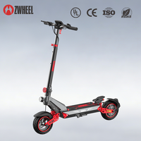 Patinete Eléctrico Todoterreno Plegable ZWHEEL D3, Batería de Litio Impermeable, Motor de 800W, 45KM/H, 40KM de Autonomía, Suspensión Completa, Control por Aplicación