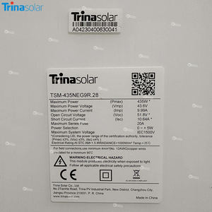 Ainel-olar RINA 450W Tsm-De21 ertex <span class=keywords><strong>420</strong></span> Rottest <span class=keywords><strong>Trina</strong></span> TSM Vertex s tsm-425 neg9.28 panneau Solaire <span class=keywords><strong>Trina</strong></span> <span class=keywords><strong>Solar</strong></span> - Product Image 6