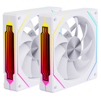 Ventilateur de boîtier PC SNOWMAN GK120-ARGB-WH 120mm blanc ARGB, roulement hydraulique PWM, synchronisation en chaîne 5V 3 broches, vente en gros