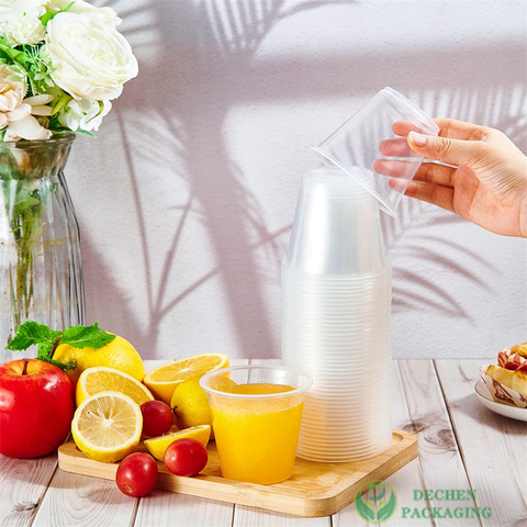 Pet Muffin Cup U Shape Disposable Milk Tea Plastic PP Cups