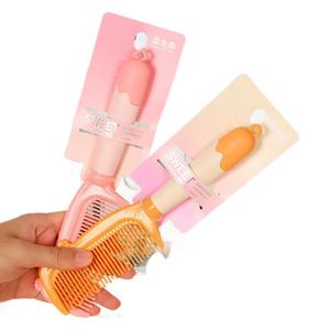 Peigne à cheveux doux en plastique couleur macaron, antistatique, grand format, pour voyage - Product Image 5