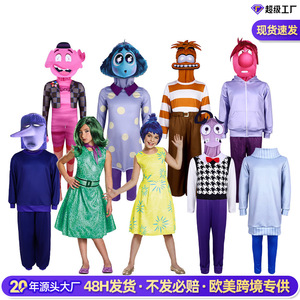Disfraz de Inside Out Disgust para niñas de 8 a 13 años, disfraz de Halloween, juego de rol, patrón floral verde con bufanda morada - Product Image 4