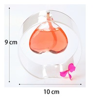 Bougie à l'huile en forme de coeur lampe en verre de table liquide réutilisable support de lampe à huile décoration de fête de mariage belle