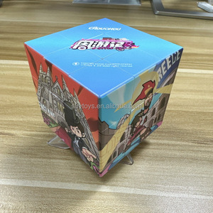 Cubes personnalisés, peinture à l'aquarelle, impression UV, publicité, puzzle magique carré classique 3x3x3 7*7*7cm, plastique ABS magnétique, couleur - Product Image 2
