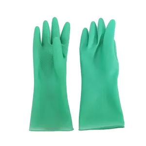 Guantes recubiertos de látex de alta calidad al por mayor de fábrica guantes de látex impermeables para tareas domésticas
