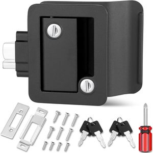 Serrure de porte d'entrée Ramkle RV en aluminium et zinc, avec clé, 6x4x2 pouces, étanche, kit de remplacement pour camping-car et caravane - Product Image 1