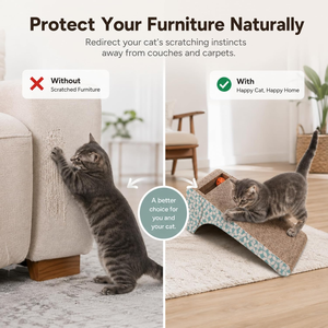 Cat Scratcher Cardboard with Catnip, Removable Cat Scratching Pad with Ball, 2-in-1 Corrugated Cat Scratch Lounge <b>Sofa</b> - Product Image 2
