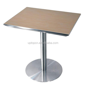 (SP-RT466) <strong>Rustic</strong> Finish Iron Metal Base <strong>square</strong> Solid Wooden <strong>Table</strong> - Product Image 4