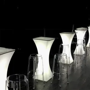 Alto rotondo led tavoli da bar incandescente led bar mobili led scrivania con illuminazione