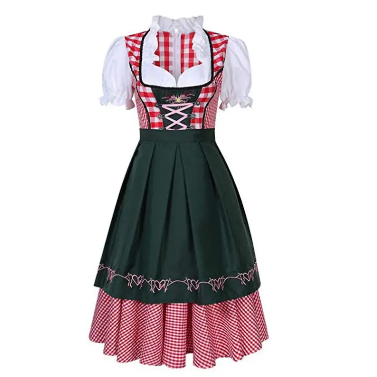 Beer Girl Dress Vrouwen Traditionele Duitse Oktoberfest Bier Kostuum Bier Maid Uniform Beierse Carnaval Party Fancy Dress