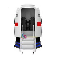 Simulador de Nave Espacial con Cine VR 9D de Doble Asiento, Equipo de Parque de Atracciones Interior con Tecnología de Realidad Virtual, Fibra de Vidrio