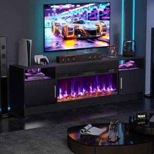 Meuble TV en bois <span class=keywords><strong>de</strong></span> style <span class=keywords><strong>moderne</strong></span>, design personnalisé, très vendu, pour salon, avec <span class=keywords><strong>cheminée</strong></span> électrique - Product Image 1