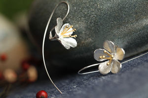 Pendientes Largos de Borla con Flor de Plata 925 para Mujer Proceso Tailandés Joyería Elegante de Plata Esterlina para Dama Envío Gratis - Product Image 2