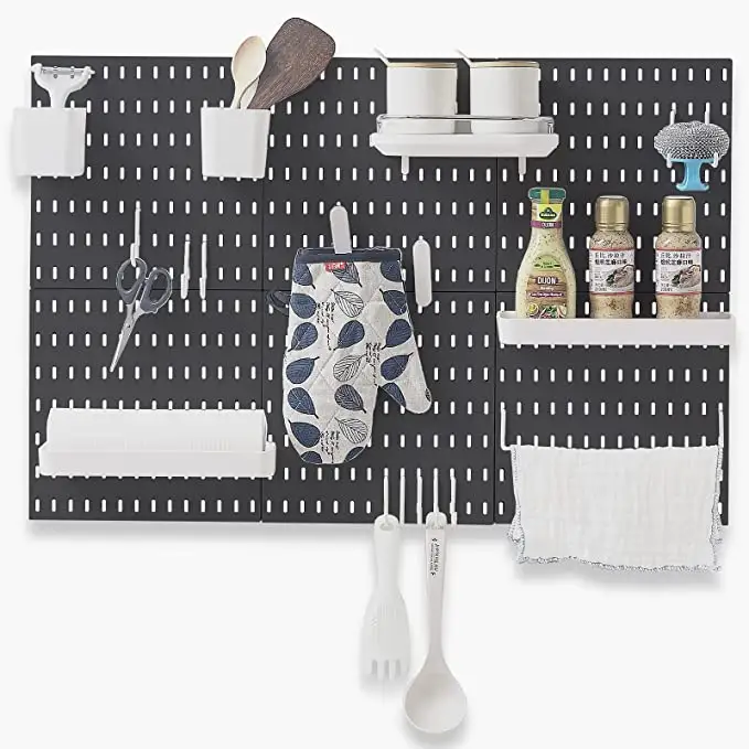 Étagères murales en plastique, Pegboard pour salon, cuisine, 5 pièces, bon marché,