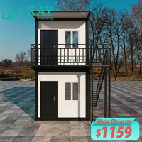 Personnalisation complète OEM/ODM, maison préfabriquée en conteneur à 2 étages, durable, résistante au feu, maison modulaire préfabriquée de 20 pieds et 40 pieds pour le camping